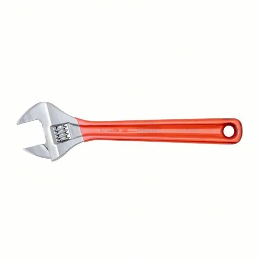 Proto J712GB Adjustable Wrench Alloy Steel, Chrome, 12 1/8 in Overall Lg, 1 19/32 in Jaw Capacity