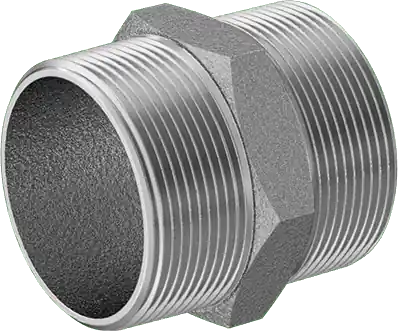 McMaster 4810T239 British Standard Low-Pressure 304 Stainless Steel Pipe Fitting Straight Adapter, 2 BSPT Male x NPT Male