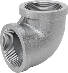 McMaster 4638K138 Low-Pressure Pipe Fitting Galvanized Iron, 90 Degree Elbow Connector, 2 NPT Female