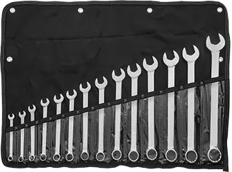 McMaster 5304A73 12-Point Box Opening Combination Wrench 14-Piece Inch Set, Polished