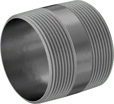 McMaster 1867N81 Thick-Wall Galvanized Steel Pipe Nipple, Fully Threaded, 2 NPT, 2" Long