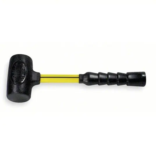 Nupla 6894103 Dead Blow Hammer Fiberglass Handle, 3 lb Head Wt, 2 1/2 in Hammer Face Dia, 14 in Overall Lg