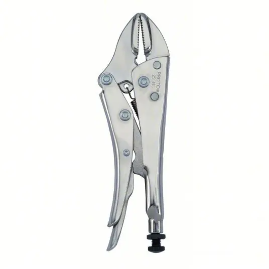 Proto J291NC Locking Pliers Flat, Lever, 1 5/8 in Max Jaw Opening, 7 1/2 in Overall Lg, 1 3/8 in Jaw Lg