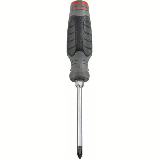 Proto JPB0204RPF Screwdriver 2 Tip Size, 8 1/2 in Overall Lg, 4 in Shank Lg, Cushion Grip