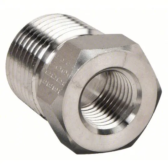 Parker 6-4 RB-S Reducing Bushing Carbon Steel, 3/8 in x 1/4 in Fitting Pipe Size, Male NPT x Female NPT