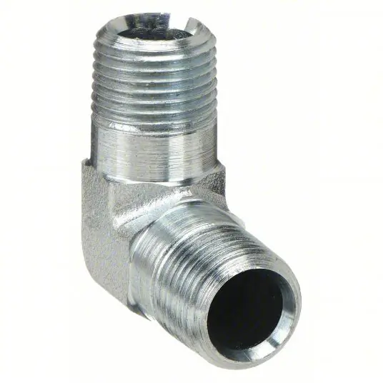 Parker 8-8 ME-S 90° Elbow Carbon Steel, 1/2 in x 1/2 in Fitting Pipe Size, Male NPT x Male NPT, 2 15/16 in Lg
