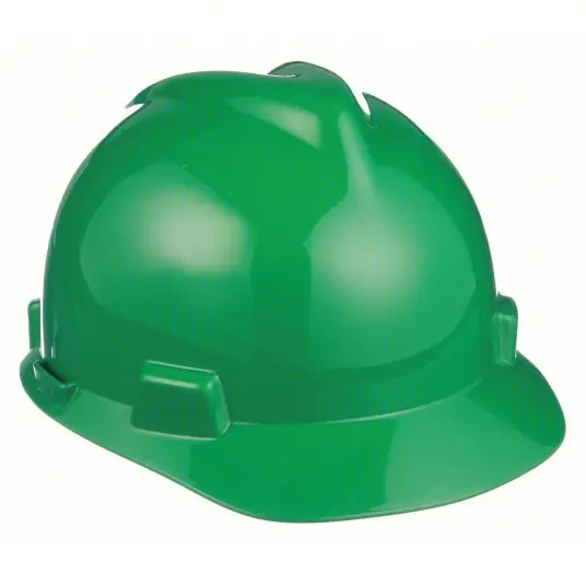 MSA 463946 Green, No Graphics, Pinlock, Polyethylene, Side-Slots, Basic Colors, V-Gard, Pinlock