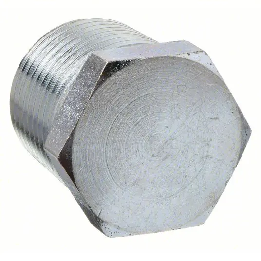 Parker 4 PH-S Hex Head Plug Carbon Steel, 1/4 in Fitting Pipe Size, Male NPT, 3/4 in Lg, 1/4 in -18 Thread Size
