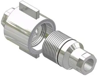 Contitech 10074152 1 In QR74 Complete Coupling 5000 PSI, Stainless Steel NPT/F