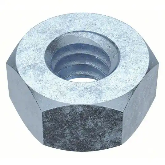 Fabory U08110.025.0001 Hex Nut 1/4"-20 Thread, 7/16 in Hex Wd, 7/32 in Hex Ht, Steel, Grade 2, Zinc Plated, 100 PK