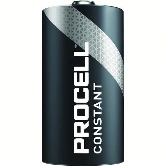 Duracell Procell PC1300 Battery D, Everyday, Alkaline, 1.5V DC, Procell Constant, 12 PK