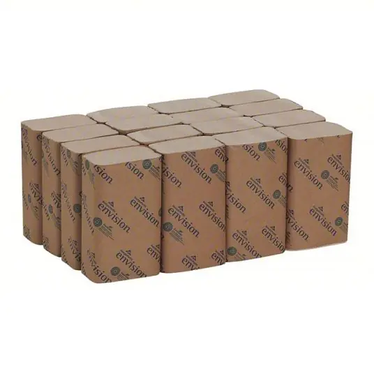 Georgia-Pacific 23504 Paper Towel Sheets Brown, 9 1/4 in Sheet Wd, 10 1/4 in Sheet Lg, 250 Sheets, 16 PK