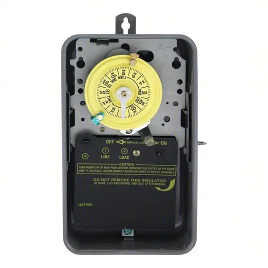 Intermatic T101R Electromechanical Timer 24 hr, 120V AC, SPST, Mechanical, 120V AC