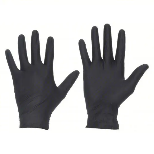 Microflex N643 Disposable Gloves Medical-Grade, L (9), 4 mil, Powder-Free, Nitrile, Grain, Fingertips
