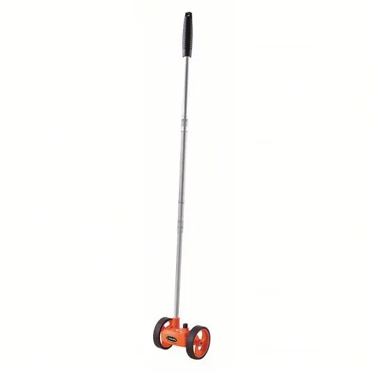 Keson RR182 Measuring Wheel 9,999 ft Range, Adj Handle Handle, Spoked Dual Wheel, Rubber Tread, 42 in Lg