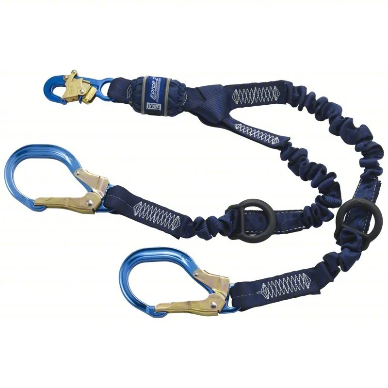 3M DBI-Sala 1246032 Shock-Absorbing Lanyard Shock Pack, Aluminum Rebar Hook, Aluminum Snap Hook, 2 Legs