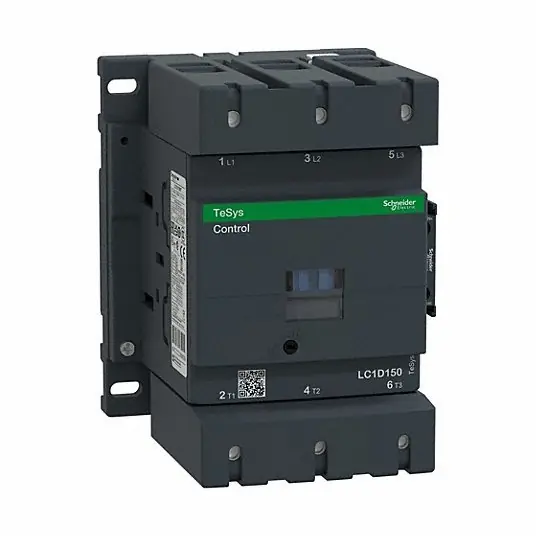 Schneider LC1D150LE7 IEC Magnetic Contactor Non-Reversing, 3 Poles, 150 A, 208V AC Coil, 1NO/1NC