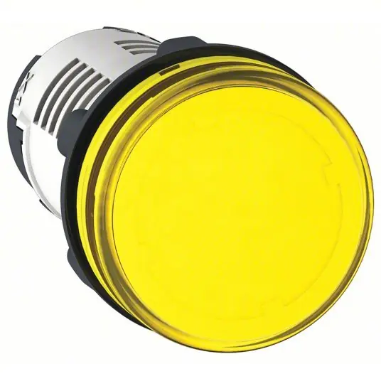Schneider XB7EV05MP Pilot Light 22 mm Panel Mounting Hole Dia, LED, Yellow, XB7 PK10