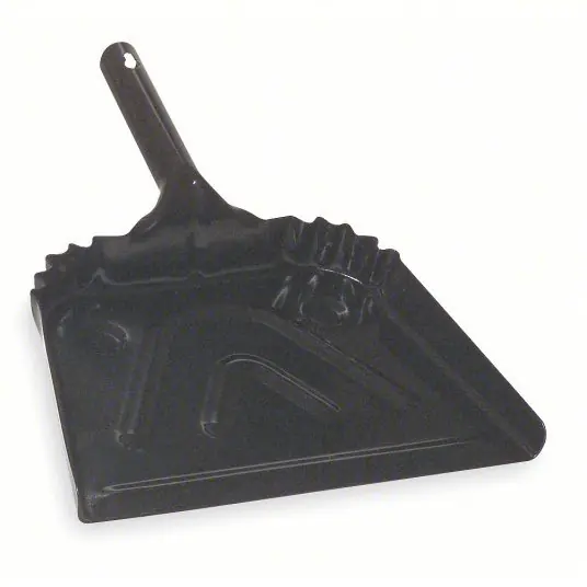 KVM Tools KV5W639 Handheld Dust Pan Metal, 12 in Wd, 12 in Dp, Black