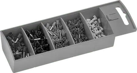 McMaster 9689K12 Wire Ferrule Assortment for 1 Wire, Polypropylene Insulated Barrel, 100 Pieces