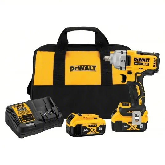 DeWalt DCF891P2 Cordless Impact Wrench 1/2 in Drive Size, 600 ft-lb Fastening Torque, 800 ft-lb Breakaway Torque
