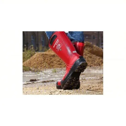 Salisbury 52000 08-ES Dielectric Rubber Boots, Electrigrip Non Slip Sole, Red, 8