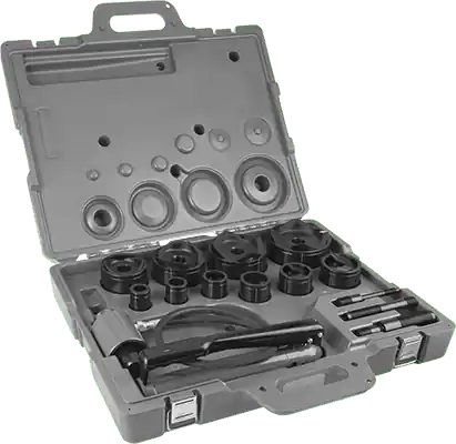 McMaster 34685A68 Stud-Driven Hole Punch 10 Punch Set with High Power Straight Hydraulic Driver