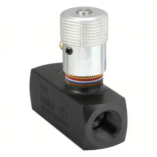 Parker F600S Hydraulic Flow Control Valve 8 gpm Max Flow Rate, 3/8 in NPT, 3/8 in NPT, Steel, Control