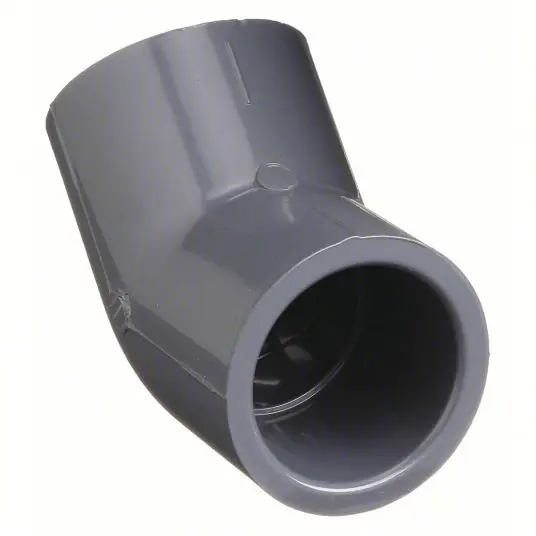Spears 817-015 45° Elbow 1 1/2 in x 1 1/2 in Fitting Pipe Size, Schedule 80, Female Socket x Female Socket, Gray
