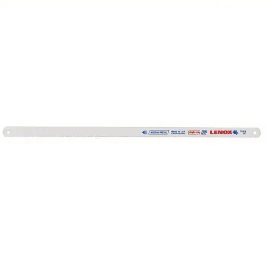 Lenox S224HE Hacksaw Blade 12 in Blade Lg, Bi-Metal, 24, 1/2 in Blade Wd, 0.03125 in Blade Thick