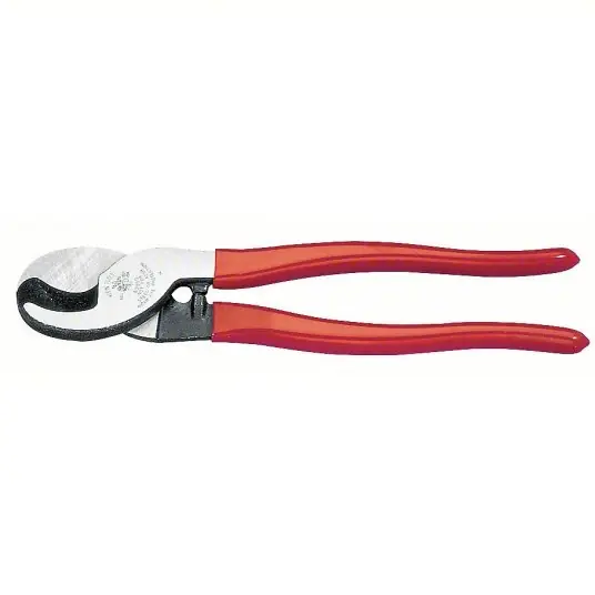 Klein 63050 High Leverage Cable Cutter Steel Handle, Shear, For 24 AWG Max Dia Data Cable