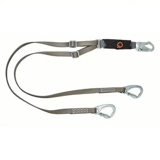 MSA 10193941 Shock-Absorbing Lanyard Shock Pack, Steel Tie-Back, Steel Snap Hook, 310 lb Capacity, 2 Legs