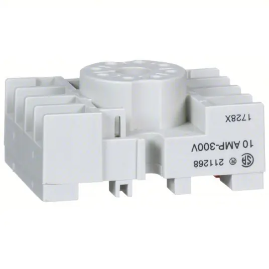 Schneider 8501NR51 Relay Socket 15 A Rating, DIN-Rail & Surface Socket Mounting, 8 Pins, A Socket, Std