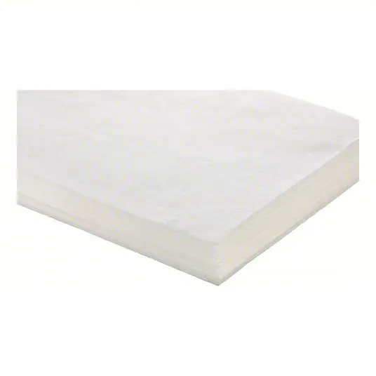 Brady ENV100 Sorbent Pad 42 oz Volume Absorbed Per Pad, Polypropylene, White, Bale, 100 PK