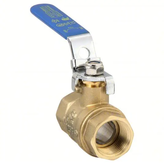 KVM Tools KV32H972 Manual Two-Way Ball Valve 3/4 in, Straight, FNPT x FNPT, Full Port Ball Port, Lever