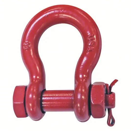 Crosby 1019524 Anchor Shackle, 9,500 lb Working Load Limit, 2 in Compatible Sling Wd, Silver