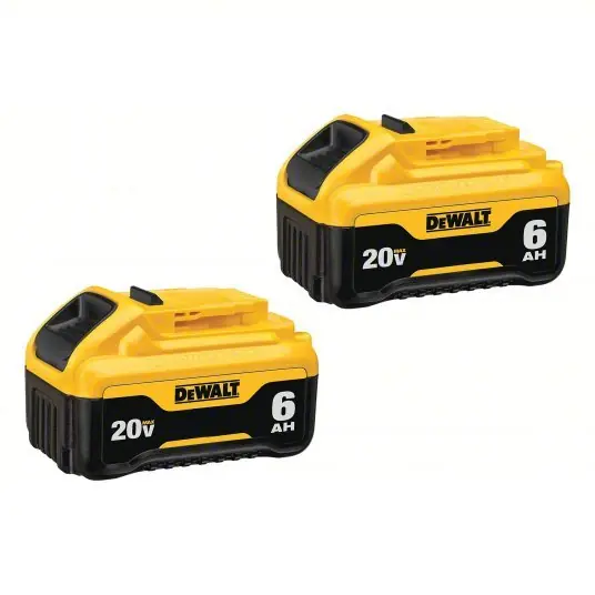 DeWalt DCB206-2 20V MAX, Li-ion, 2 Batteries Included, 6 Ah,2 PK