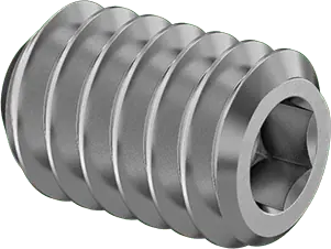 McMaster 93386A454 400 Nickel Alloy Cup-Point Set Screw 1/4"-20 Thread, 3/8" Long