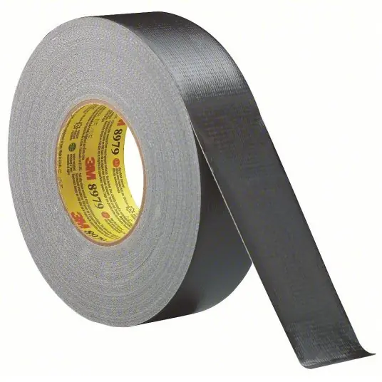 3M 8979 Duct Tape Clean Removal, Heavy Duty, 2 in x 60 yd, Black, Continuous Roll, Pack Qty 1