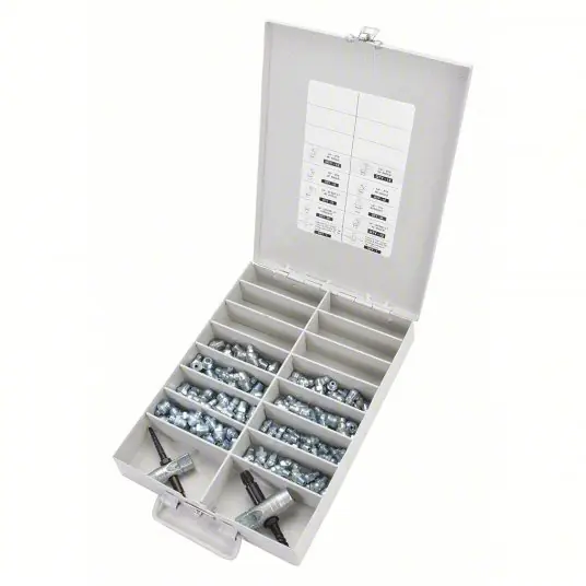 KVM Tools KV52PA23 Grease Fitting Kit 1/4"-28/1/8"-27 Thread Size, PTF/SAE-LT, Std Thread