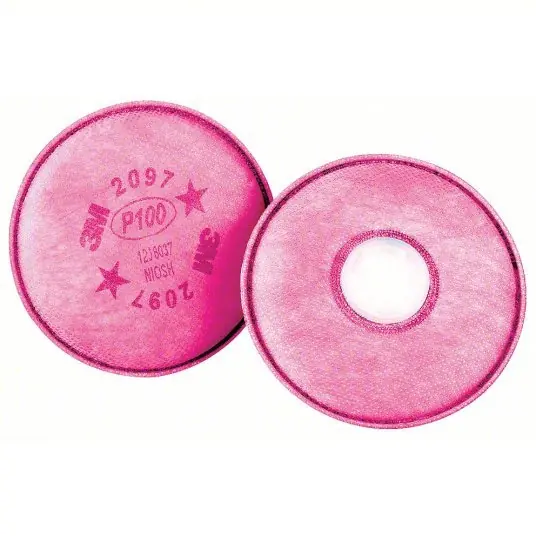 3M 2097 Filter Nuisance Organic Vapor/P100, Magenta Color, Bayonet, 2 PK