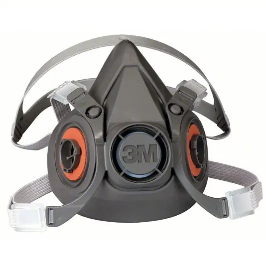 3M 6300 Half Mask Respirator, 0 Cartridges Included, Thermoplastic Elastomer, L Mask Size