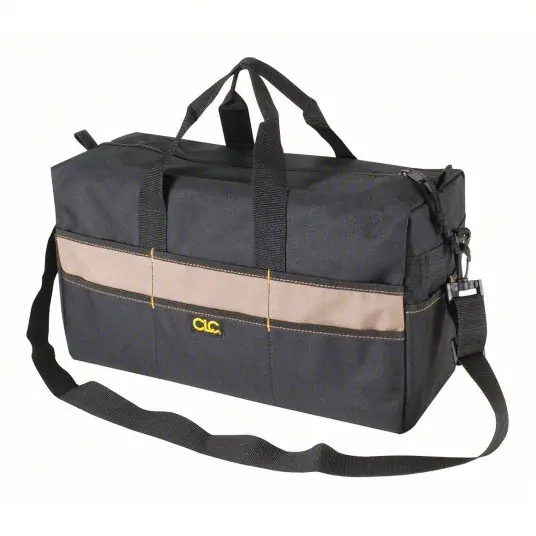 CLC 1113 Tool Bag 18 in W x 7 in D x 9 in H, Black, Polyester, 17 Pockets, 0 Inside Pockets, Polyester