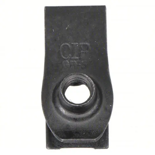 Approved Vendor 138332003 Spring Nut U Clip-On, Steel, Not Graded, Phosphate, 1/4"-20 Thread, 0.025 in Min Panel Thick, 25 PK