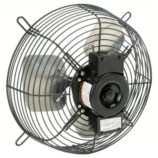 KVM Tools KV484X53 Guard-Mounted Exhaust Fan 12 in Blade, 1/15 hp, Totally Enclosed Air Over, 830 cfm, 115V AC