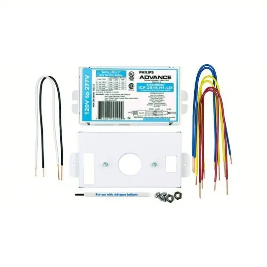 Advance ICF-2S18-H1-LD-K CFL Ballast 120 to 277V AC, 1/2 Lamps Supported, 21 W Bulb Watt, 4 1/4 in Overall Lg