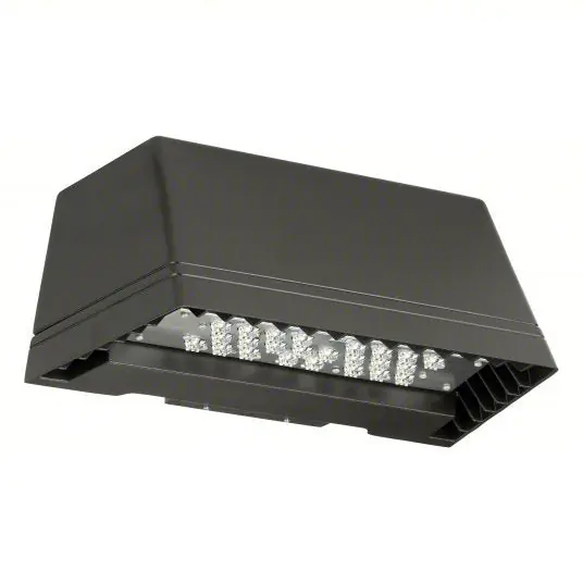 Hubbell EXO TRP2-24L-50-5K7-4-UNV-DB Anti-Glare Wall Pack LED, 5,678 lm, 5000K, 120 to 277V AC, 50 W, Type IV, 7 1/4 in Overall Ht