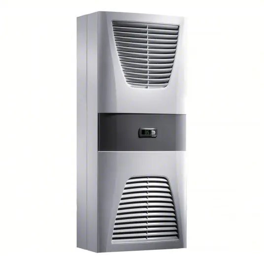 Rittal 3305510 Enclosure Air Conditioner 6,005 BtuH, Indoor Dust-Tight, Cooling Only, 115 V, 12, Wall Mount