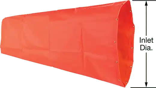 McMaster 3836K14 High-Velocity Windsock with 18" Inlet Diameter