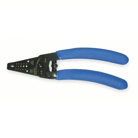 KVM Tools KV1YNA3 Wire Stripper 18 AWG to 10 AWG, 20 AWG to 12 AWG, 7 1/8 in Overall Lg, Std Cushion Grip, 6 - 8 in